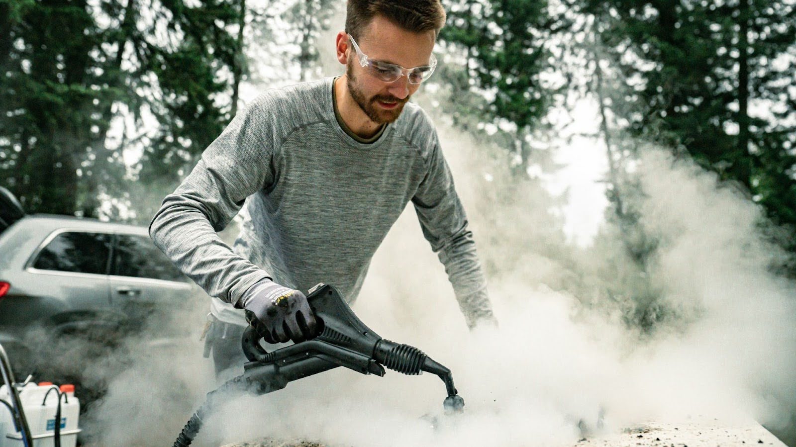 Steam Cleaning a grill